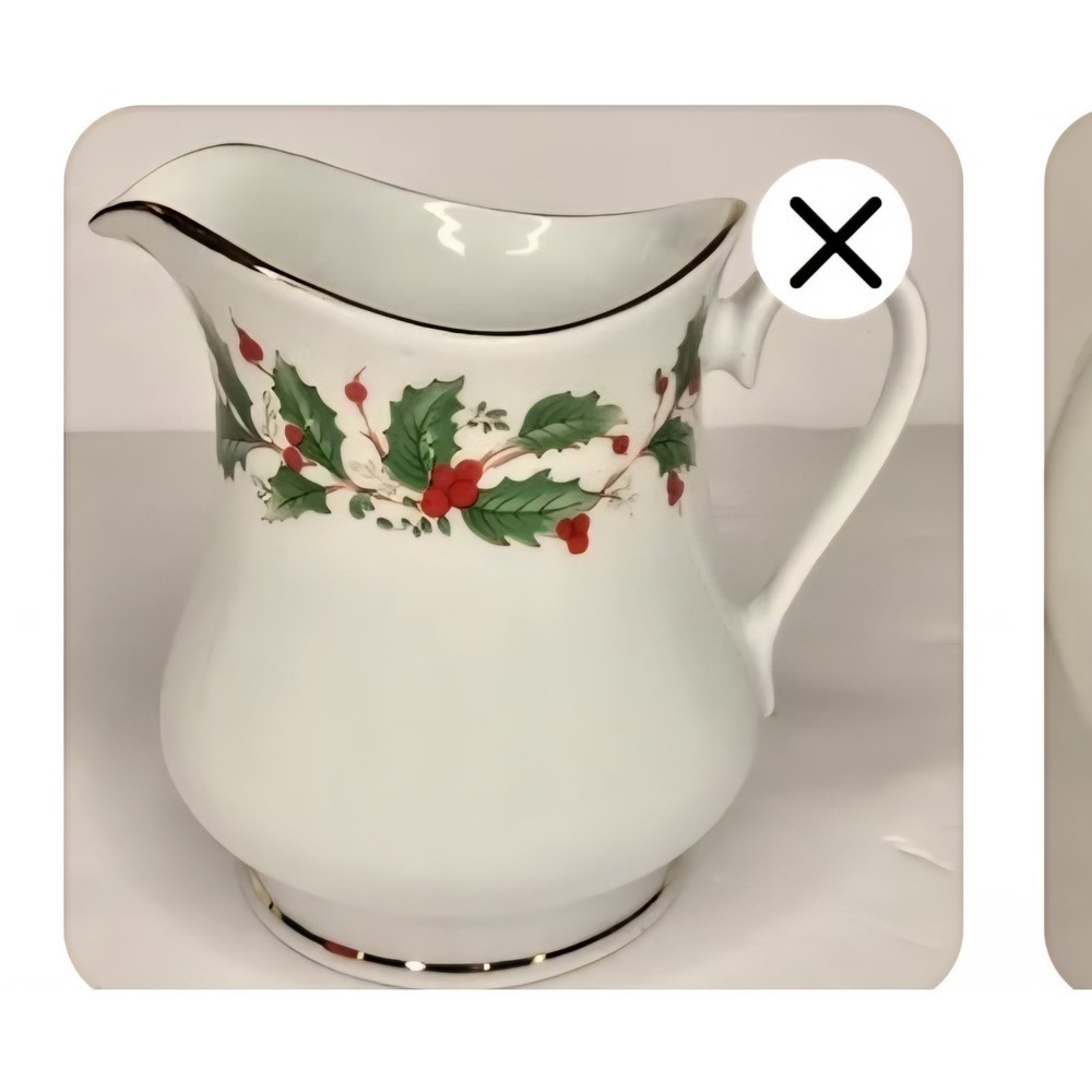 CHRISTMAS CHINA PEARL FINE CHINA "NOEL" CREAMER EXCELLENT CONDITION